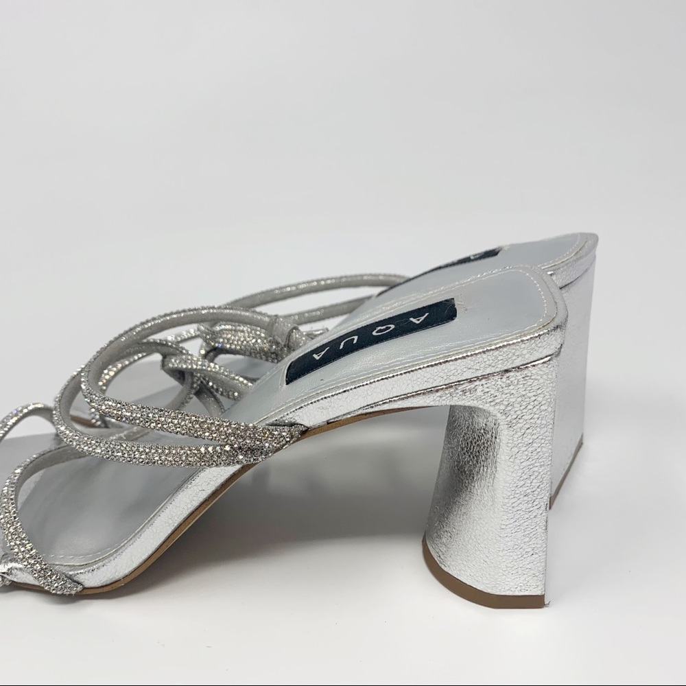 Aqua Rhinestone Sandals - Picture 4 of 7